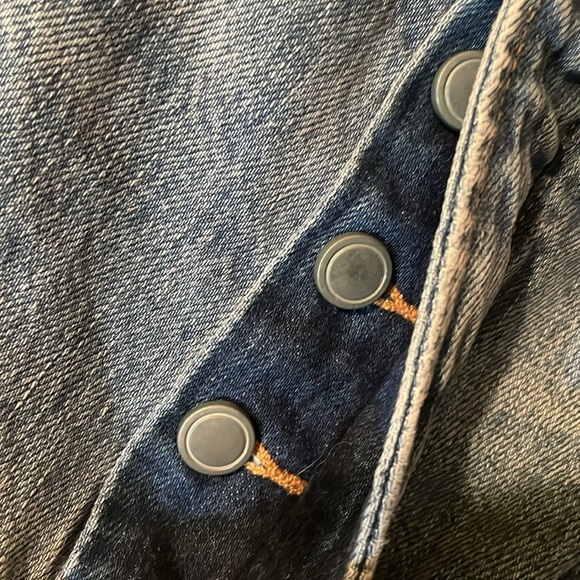 Womens Good American Good Boy ButtonFly High Rise Split Release Hem Ankle Jeans - Picture 3 of 9